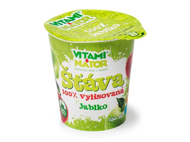 100% vylisovaná šťáva jablko 150ml