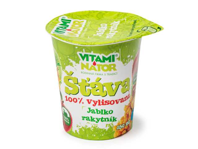 100% vylisovaná šťáva jablko - rakytník 150ml