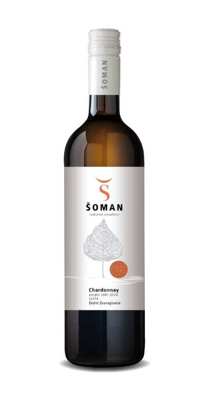 Chardonnay, pozdní sběr 2024, Vinařství Šoman, 0,75 l