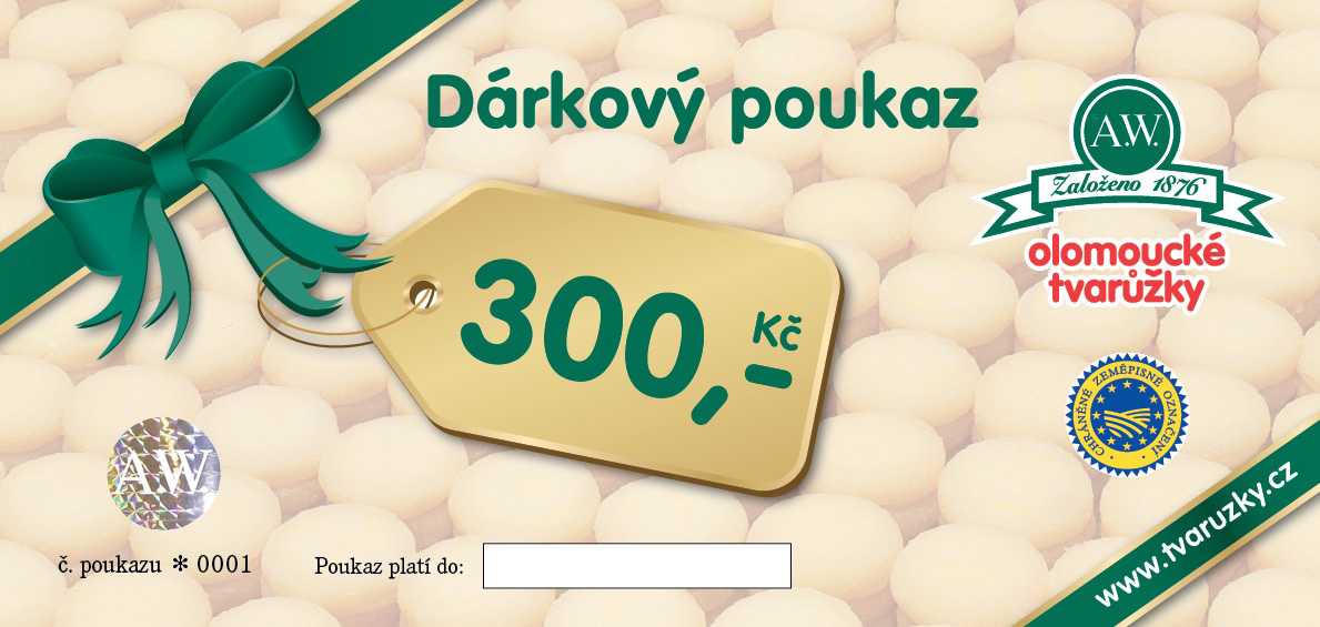 Dárkový poukaz 300,- Kč
