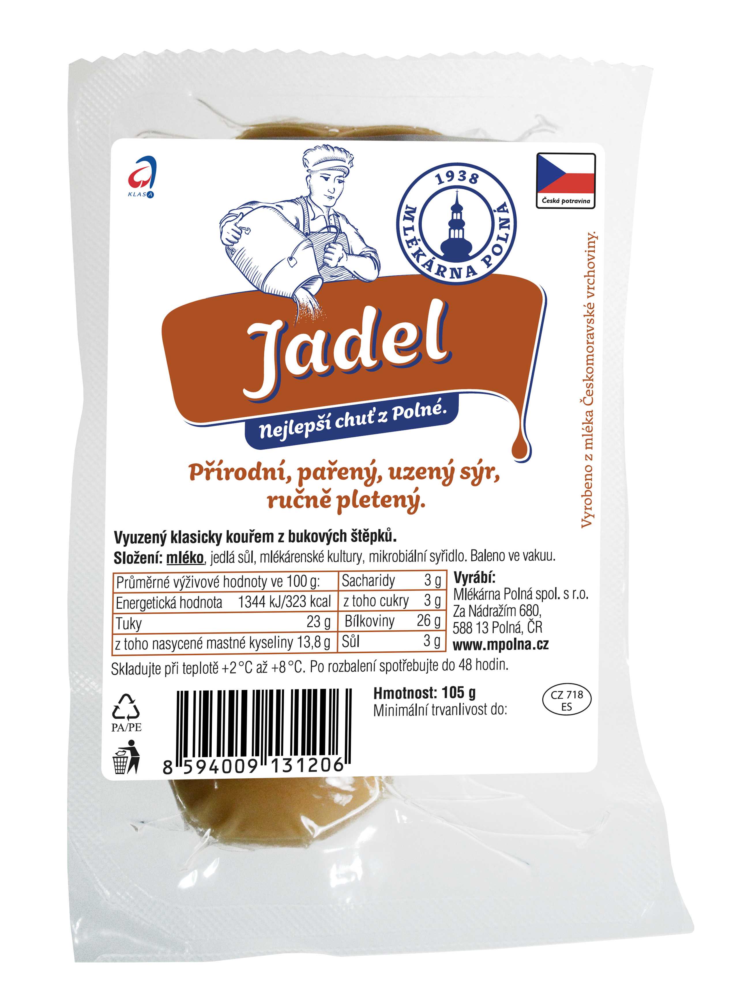 Jadel pařený uzený sýr 105g