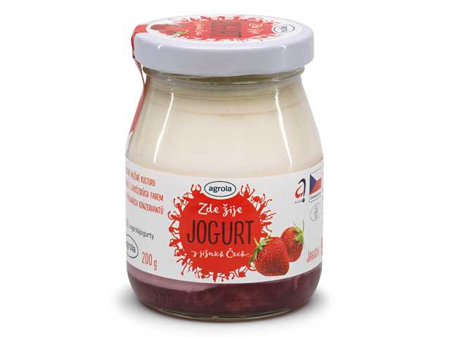 Jihočeský jogurt jahoda 200g