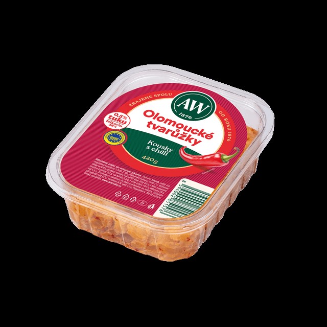 Olomoucké tvarůžky Kousky s chilli 420g