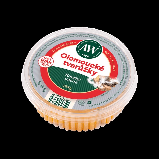 Olomoucké tvarůžky Kousky uzené 125g