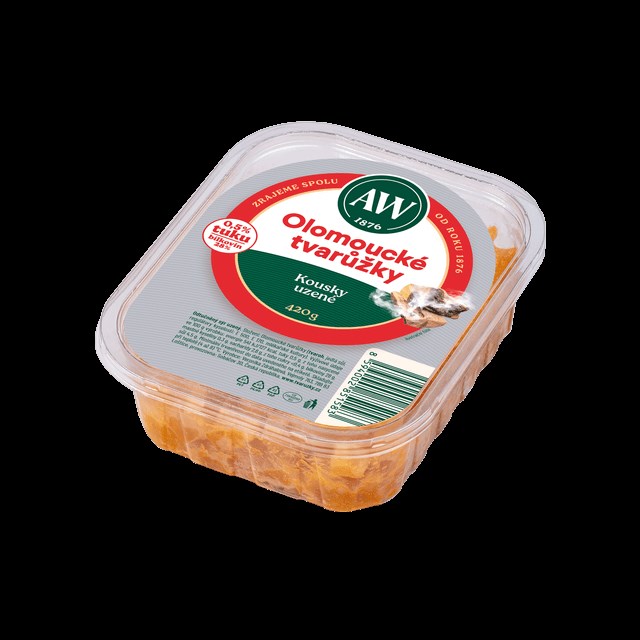 Olomoucké tvarůžky Kousky uzené 420g