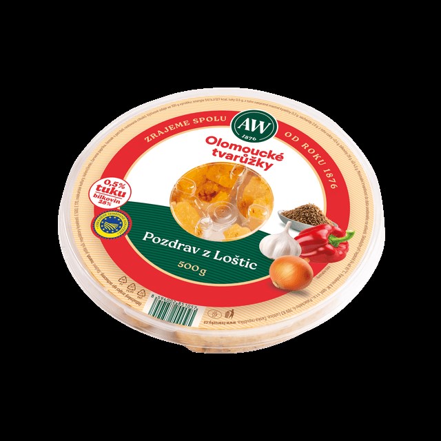 Olomoucké tvarůžky Pozdrav z Loštic 500g