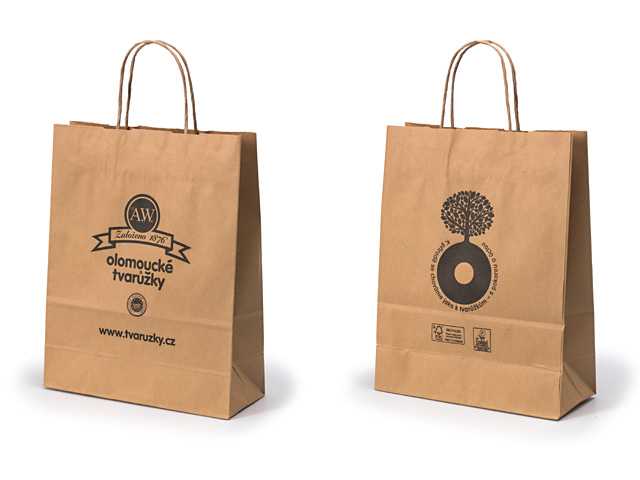 Papírová taška A.W. recyklovaná