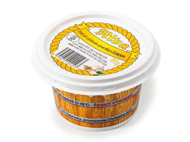 Tavený sýr s plísňovým sýrem Niva a česnekem 80g