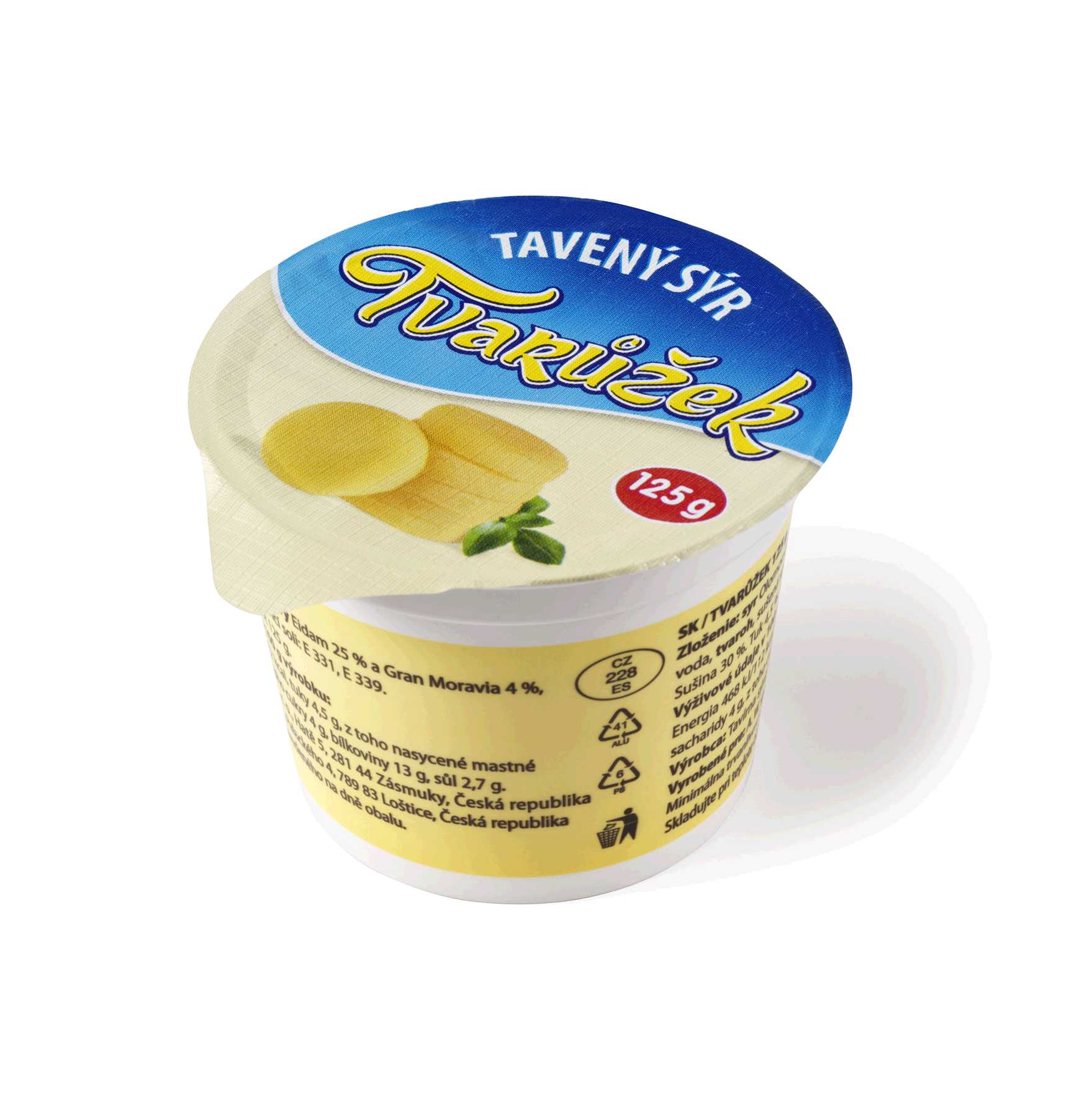 Tvarůžek 125g, tavený sýr